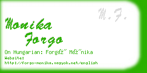 monika forgo business card